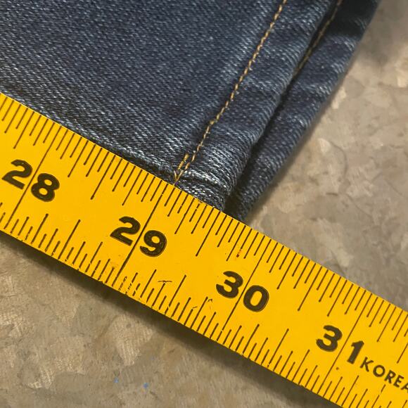 Vintage Lee Riders USA Bootcut Denim Jeans 28x30 (30x32) Western Leather Patch 1 - Picture 13 of 13